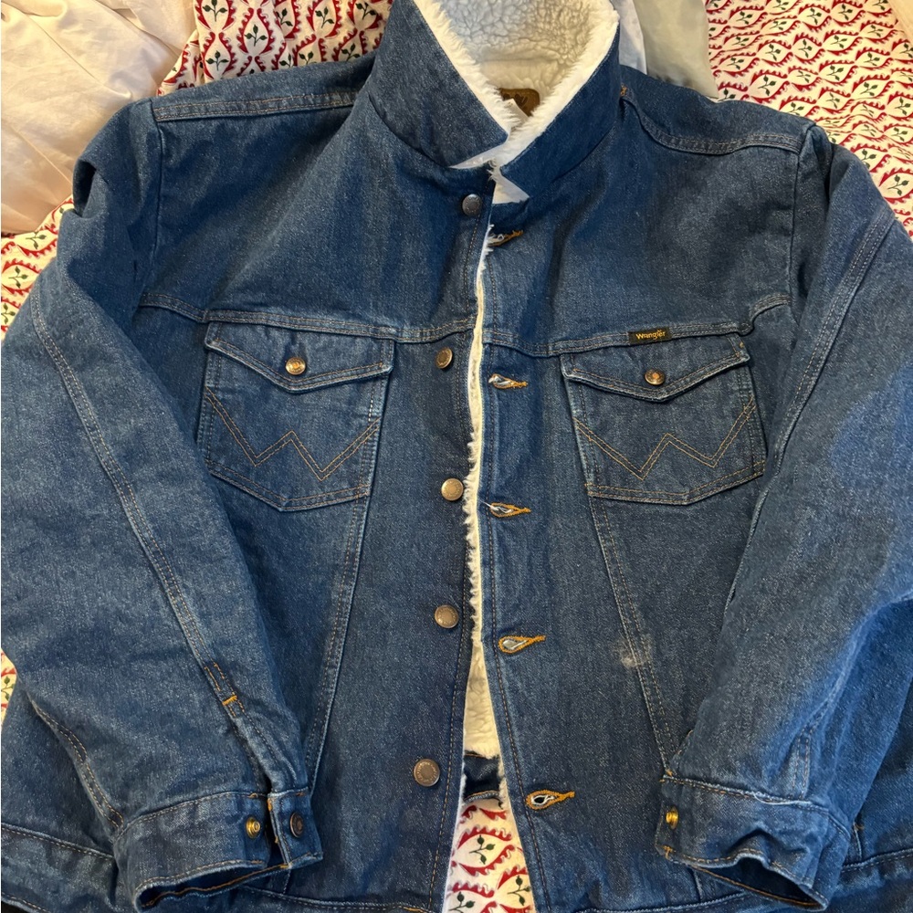 Wrangler Blue Sherpa-Lined Jacket